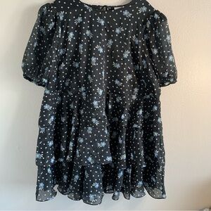 SOLD Sandy Liang Black and Blue Casual Dress